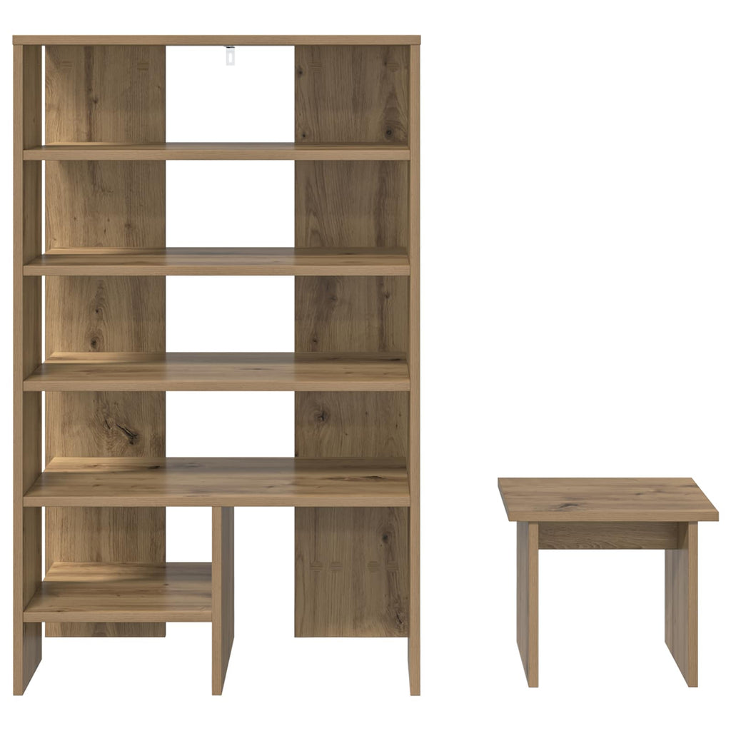 Mobile per scarpe 2 pcs Rovere artigianale Legno multistrato