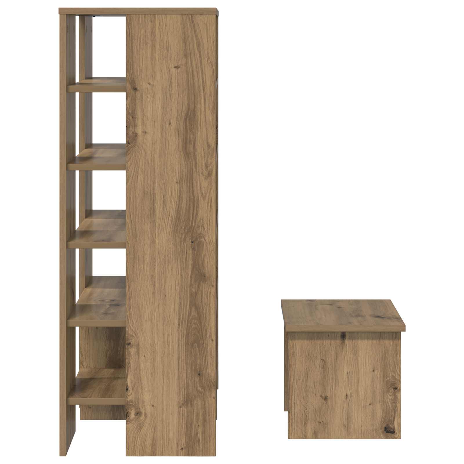 Mobile per scarpe 2 pcs Rovere artigianale Legno multistrato
