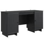 Scrivania Nero Legno ingegnerizzato 142,5 x 50 x 75 cm