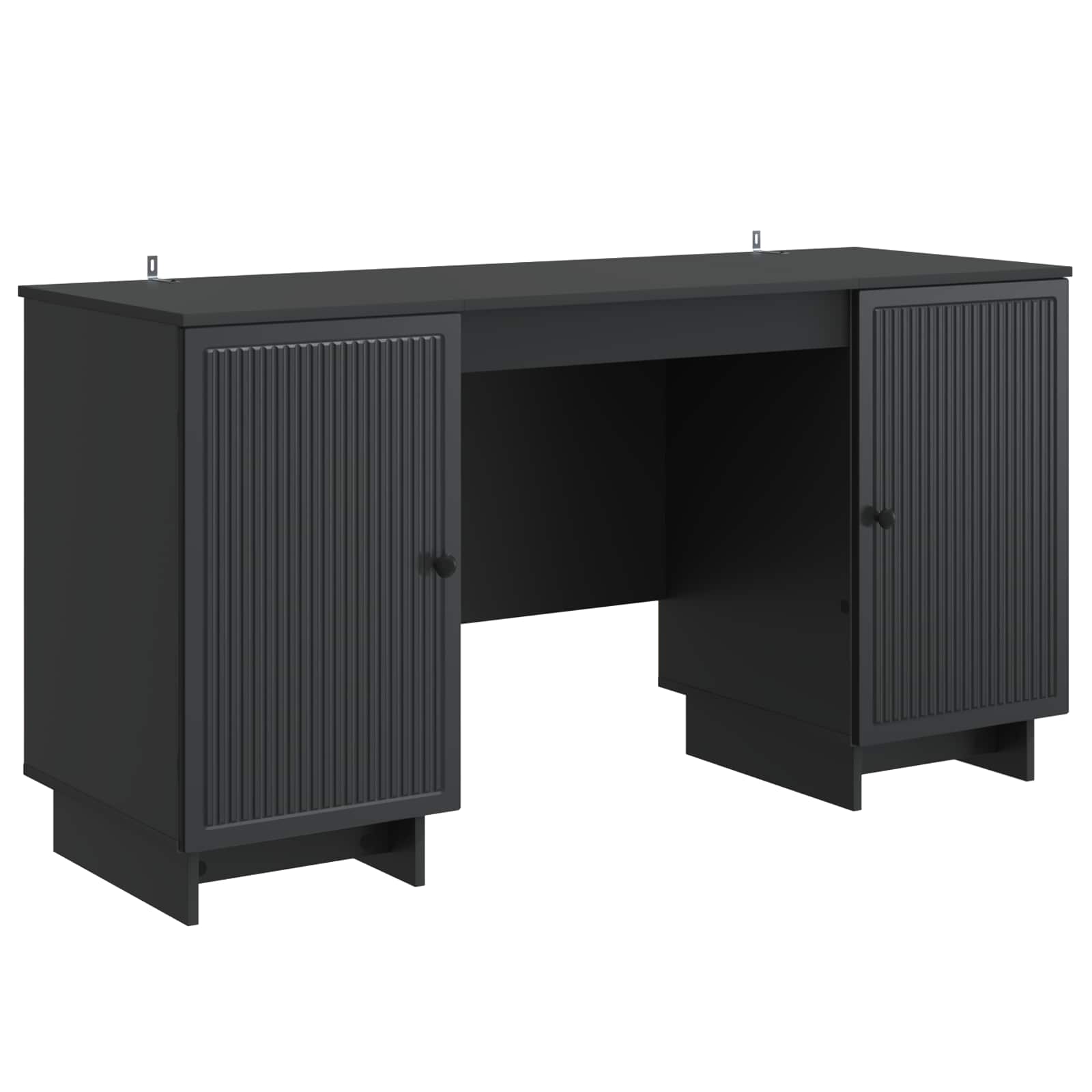 Scrivania Nero Legno ingegnerizzato 142,5 x 50 x 75 cm