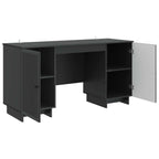 Scrivania Nero Legno ingegnerizzato 142,5 x 50 x 75 cm