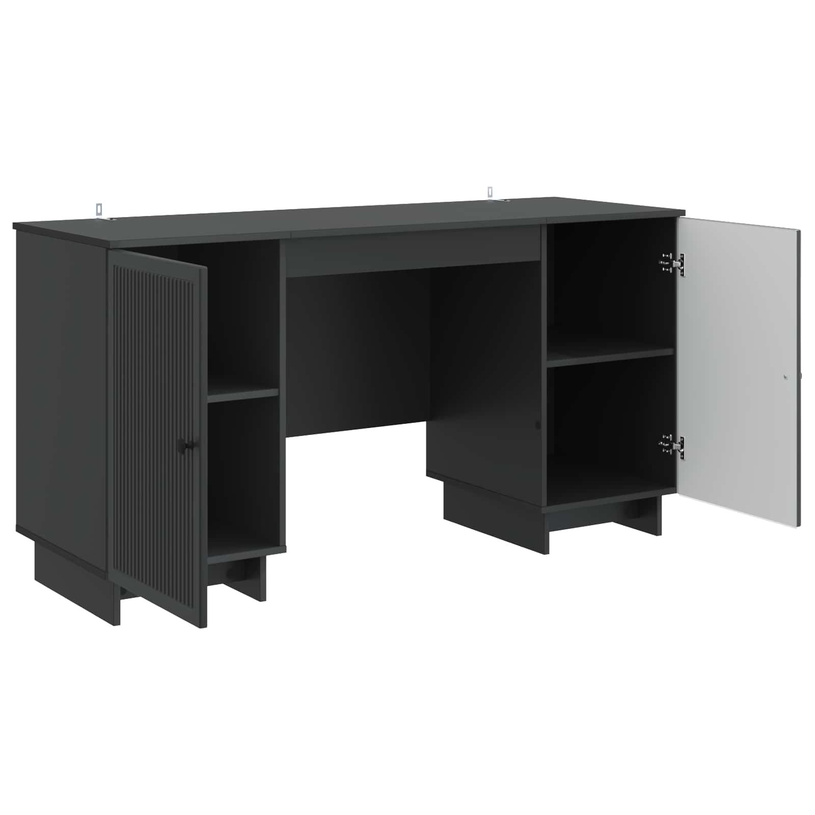 Scrivania Nero Legno ingegnerizzato 142,5 x 50 x 75 cm