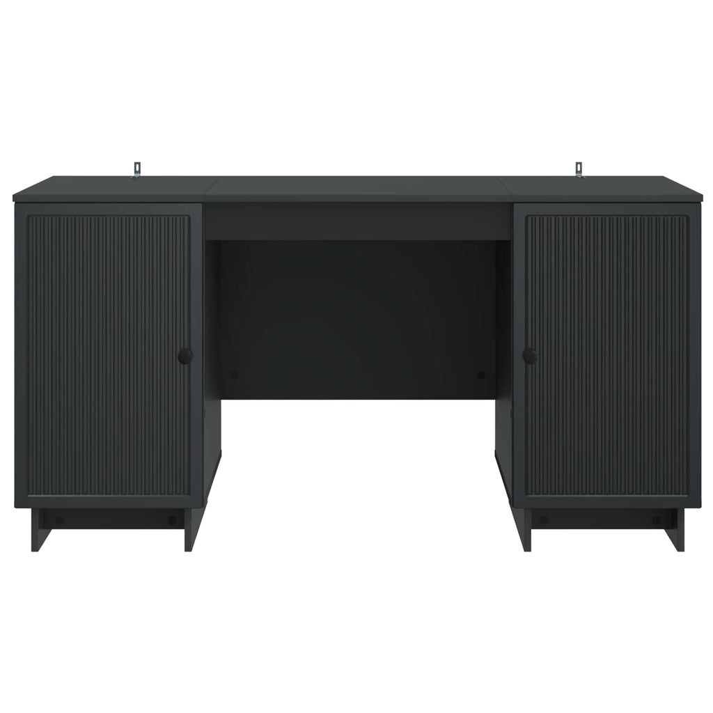 Scrivania Nero Legno ingegnerizzato 142,5 x 50 x 75 cm