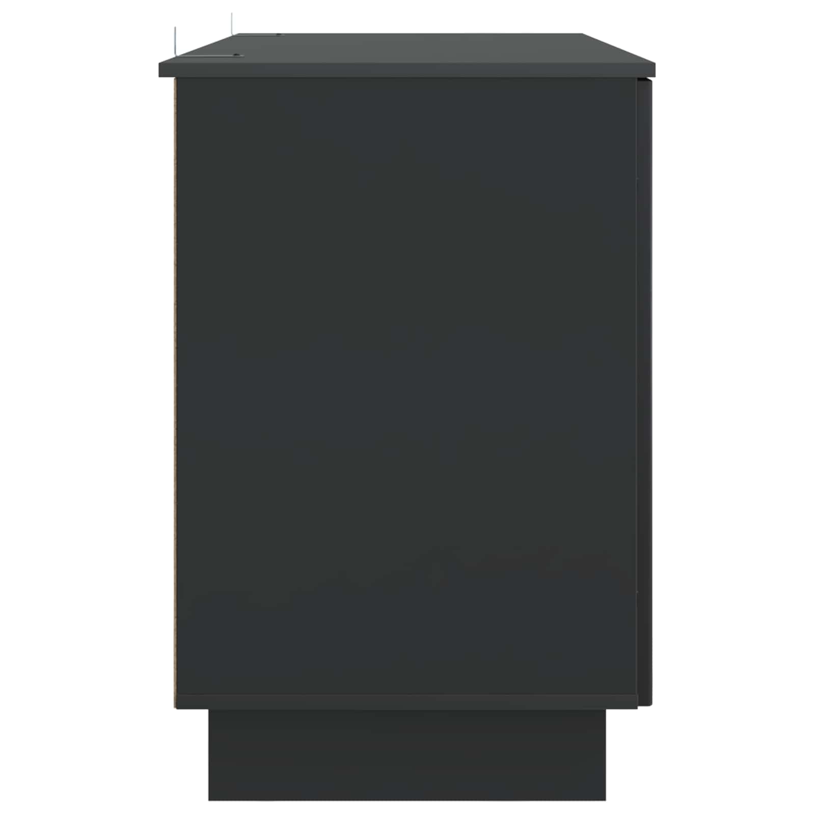 Scrivania Nero Legno ingegnerizzato 142,5 x 50 x 75 cm