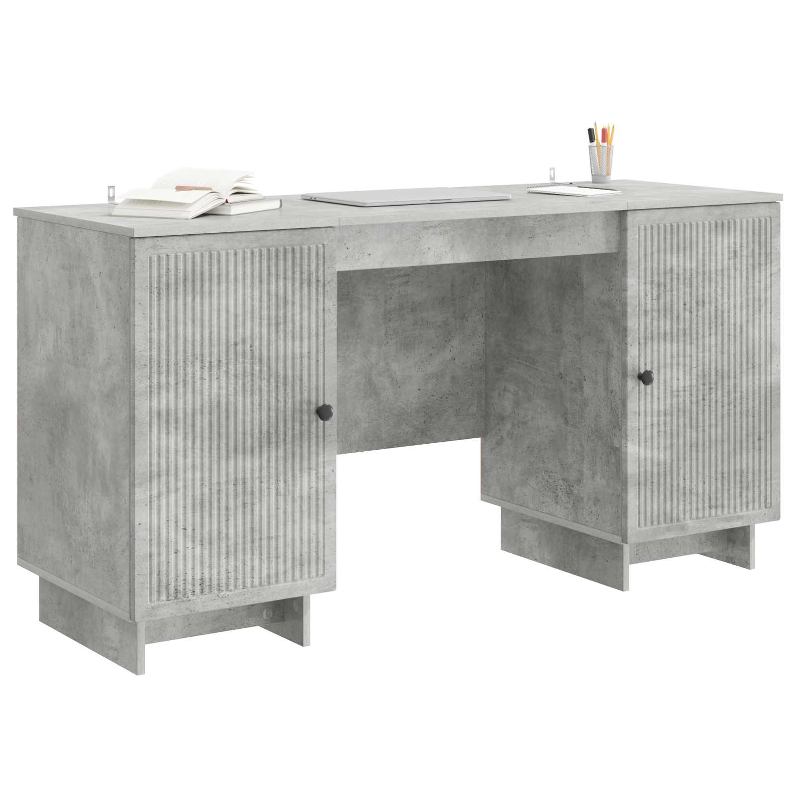 Scrivania Grigio Cemento Legno ingegnerizzato