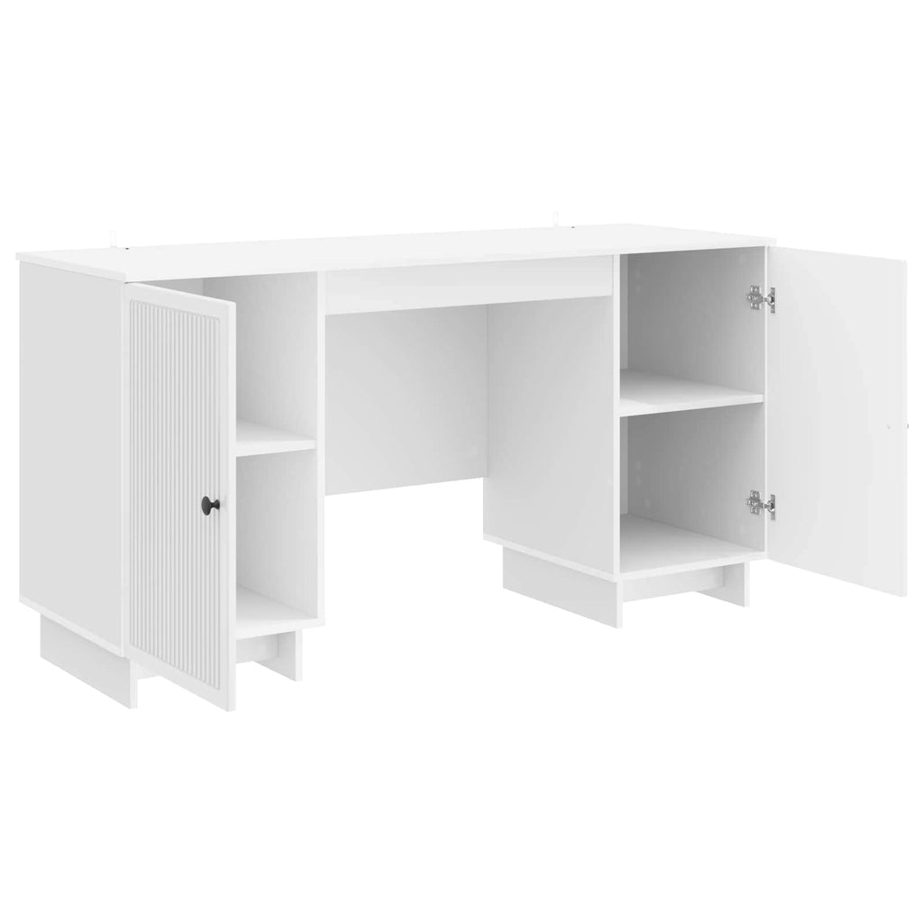 Scrivania Bianco Lucido Legno ingegnerizzato 142,5 x 50 x 75 cm