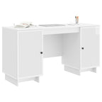 Scrivania Bianco Lucido Legno ingegnerizzato 142,5 x 50 x 75 cm
