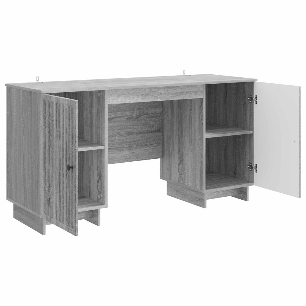 Scrivania Sonoma grigio Legno ingegnerizzato 142,5 x 50 x 75 cm