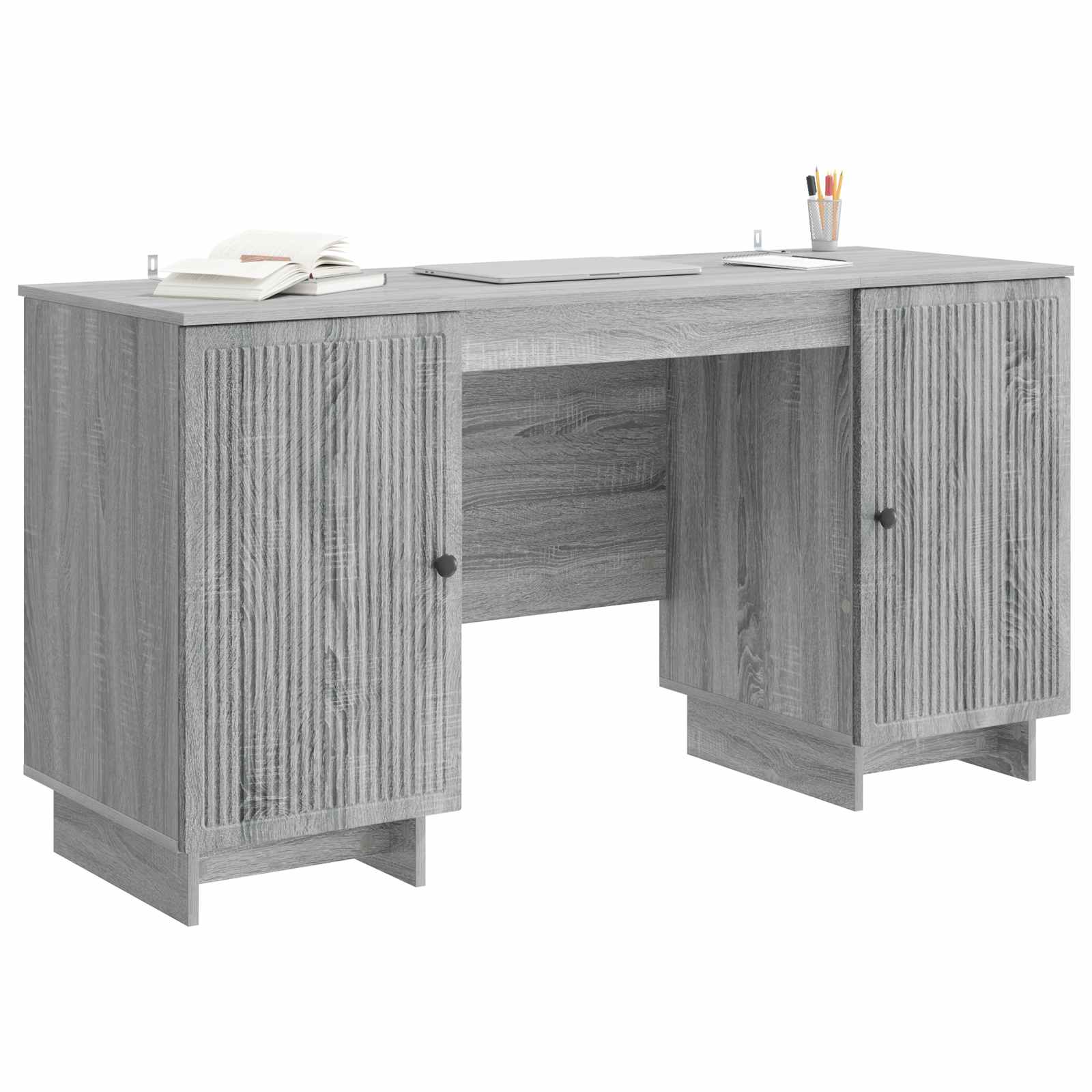 Scrivania Sonoma grigio Legno ingegnerizzato 142,5 x 50 x 75 cm