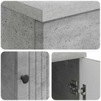 Scrivania con lo scaffale Grigio Cemento 142,5 x 50 x 75 cm