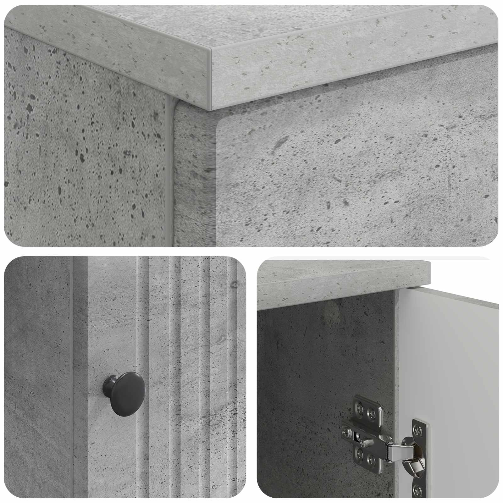 Scrivania con lo scaffale Grigio Cemento 142,5 x 50 x 75 cm