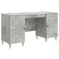 Scrivania con lo scaffale Grigio Cemento 142,5 x 50 x 75 cm