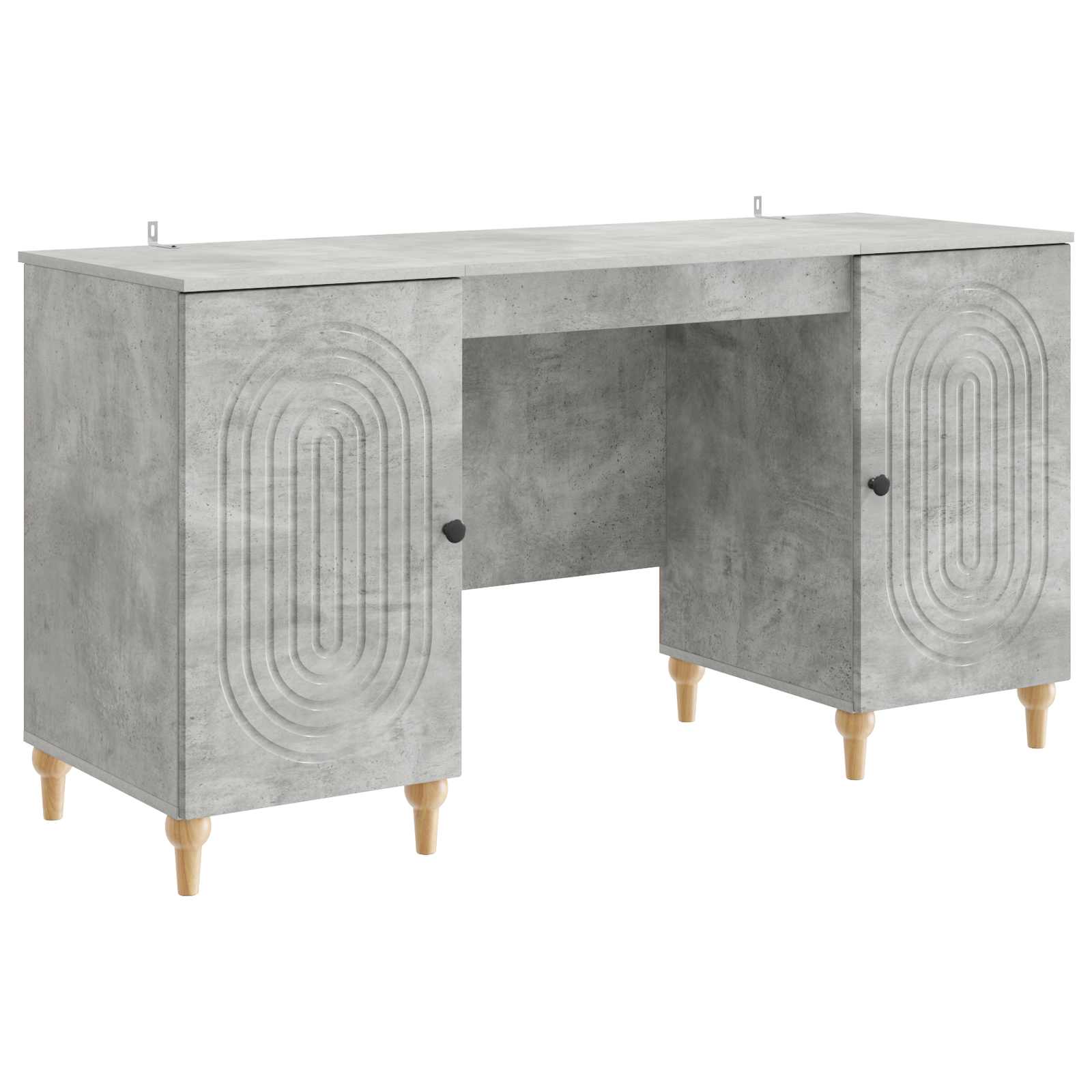 Scrivania con lo scaffale Grigio Cemento 142,5 x 50 x 75 cm