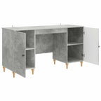 Scrivania con lo scaffale Grigio Cemento 142,5 x 50 x 75 cm