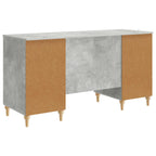 Scrivania con lo scaffale Grigio Cemento 142,5 x 50 x 75 cm