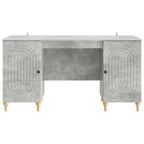 Scrivania con lo scaffale Grigio Cemento 142,5 x 50 x 75 cm