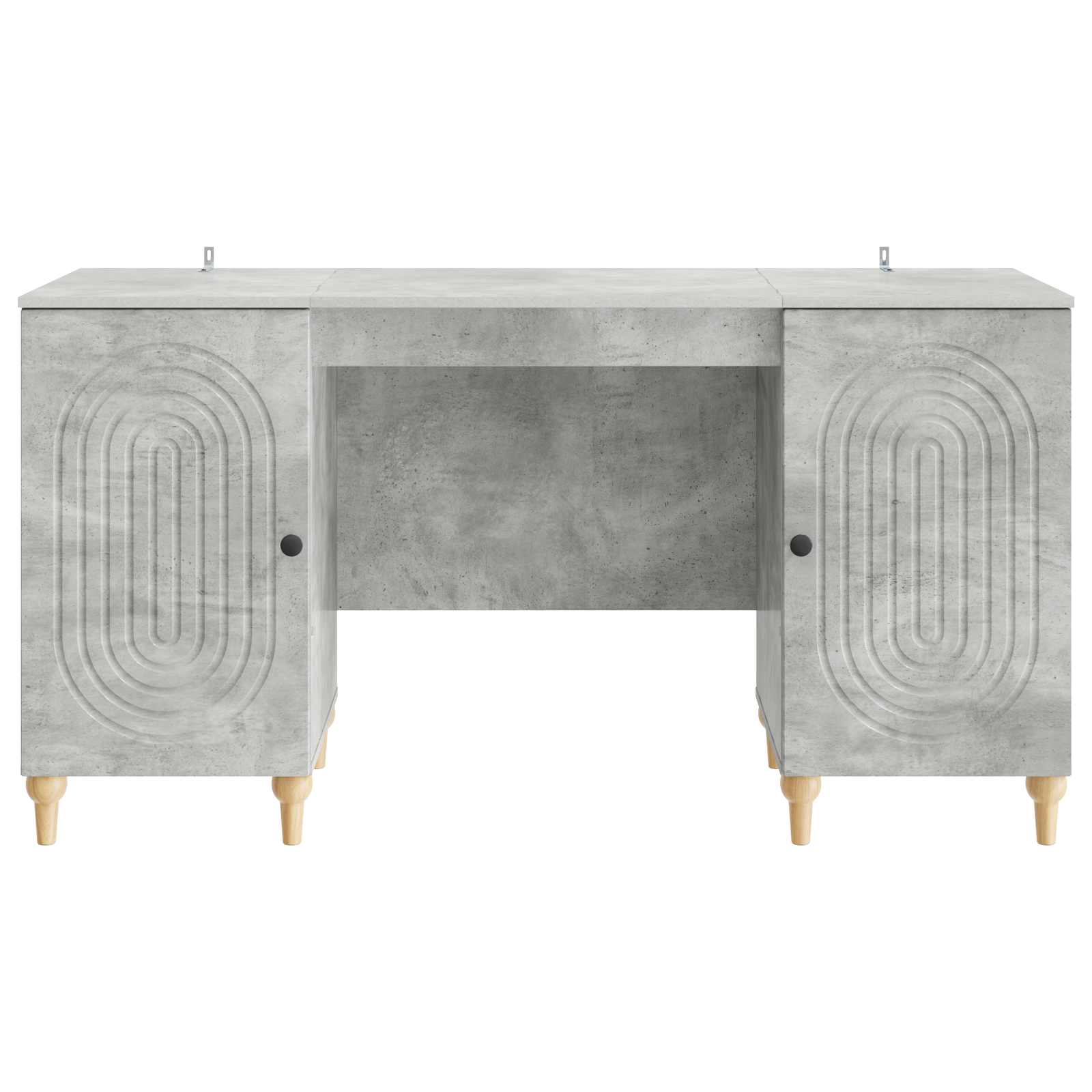 Scrivania con lo scaffale Grigio Cemento 142,5 x 50 x 75 cm