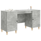 Scrivania con lo scaffale Grigio Cemento 142,5 x 50 x 75 cm