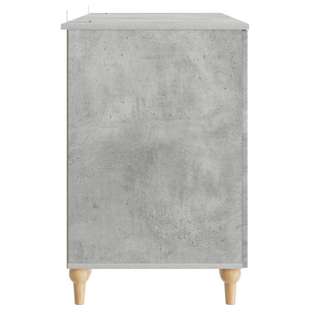 Scrivania con lo scaffale Grigio Cemento 142,5 x 50 x 75 cm