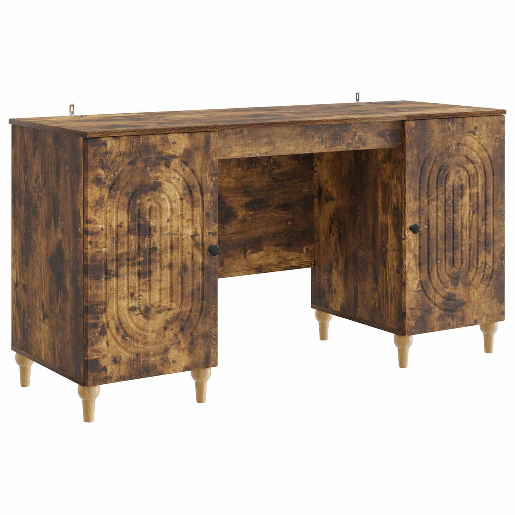 Scrivania Rovere Fumo 142,5 x 50 x 75 cm Legno ingegnerizzato