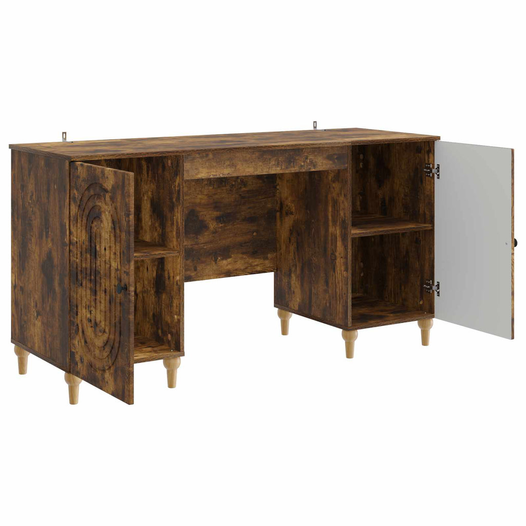 Scrivania Rovere Fumo 142,5 x 50 x 75 cm Legno ingegnerizzato
