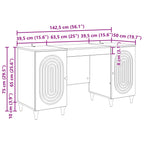 Scrivania con lo scaffale Rovere Artigianale 142,5 x 50 x 75 cm