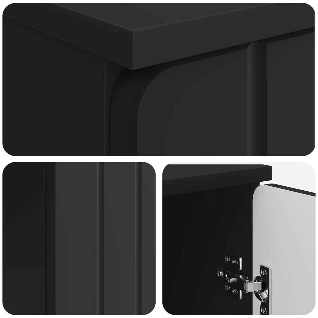 Scrivania Nero 142,5 x 50 x 75 cm Legno ingegnerizzato