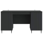 Scrivania Nero 142,5 x 50 x 75 cm Legno ingegnerizzato