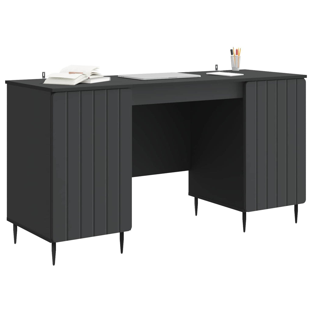 Scrivania Nero 142,5 x 50 x 75 cm Legno ingegnerizzato