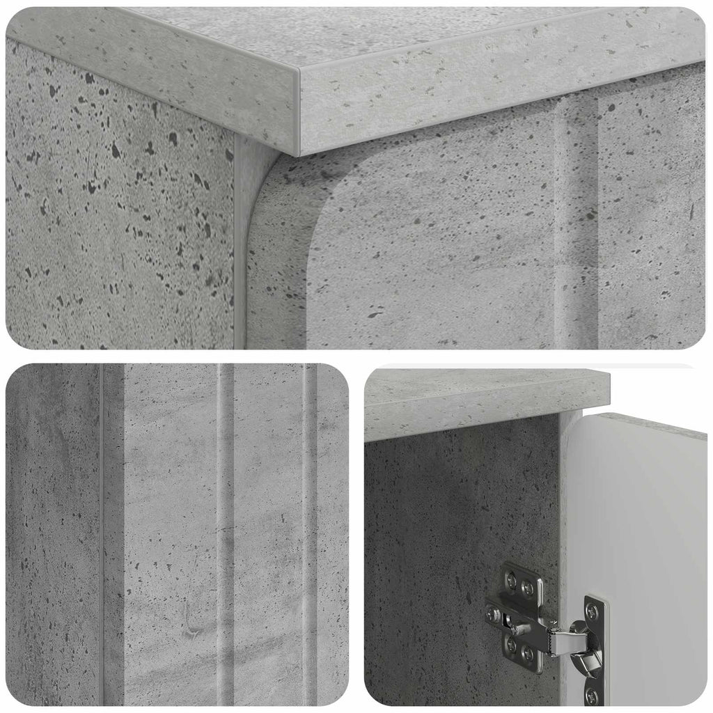 Scrivania con lo scaffale Grigio Cemento 142,5 x 50 x 75 cm