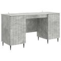 Scrivania con lo scaffale Grigio Cemento 142,5 x 50 x 75 cm