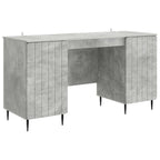 Scrivania con lo scaffale Grigio Cemento 142,5 x 50 x 75 cm