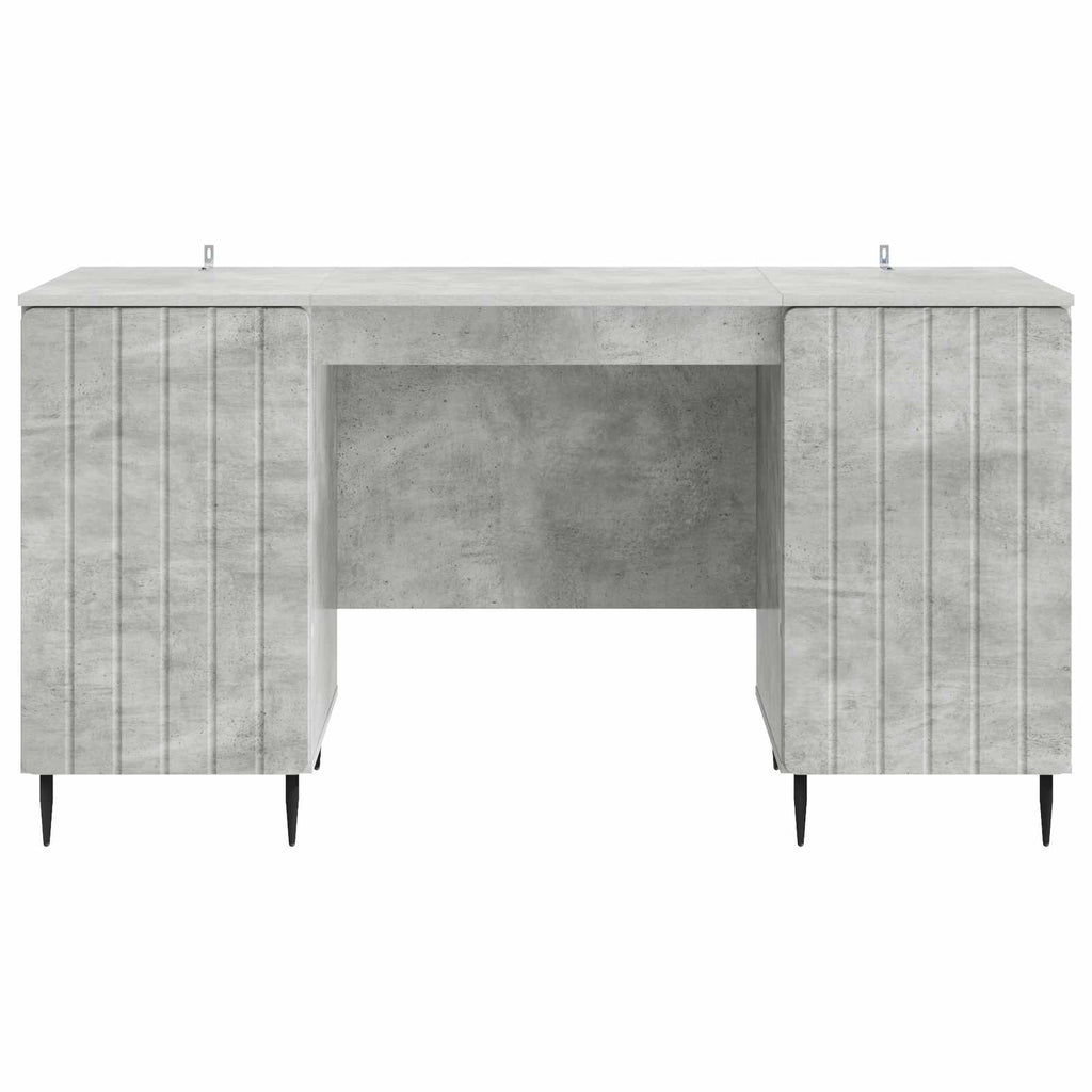 Scrivania con lo scaffale Grigio Cemento 142,5 x 50 x 75 cm