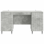 Scrivania con lo scaffale Grigio Cemento 142,5 x 50 x 75 cm