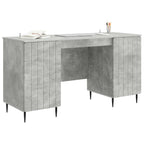 Scrivania con lo scaffale Grigio Cemento 142,5 x 50 x 75 cm