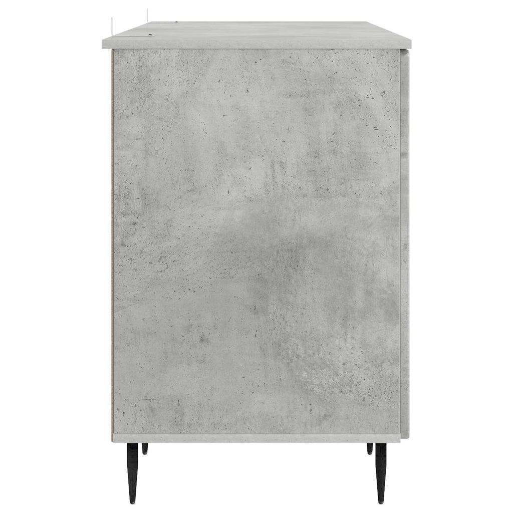 Scrivania con lo scaffale Grigio Cemento 142,5 x 50 x 75 cm