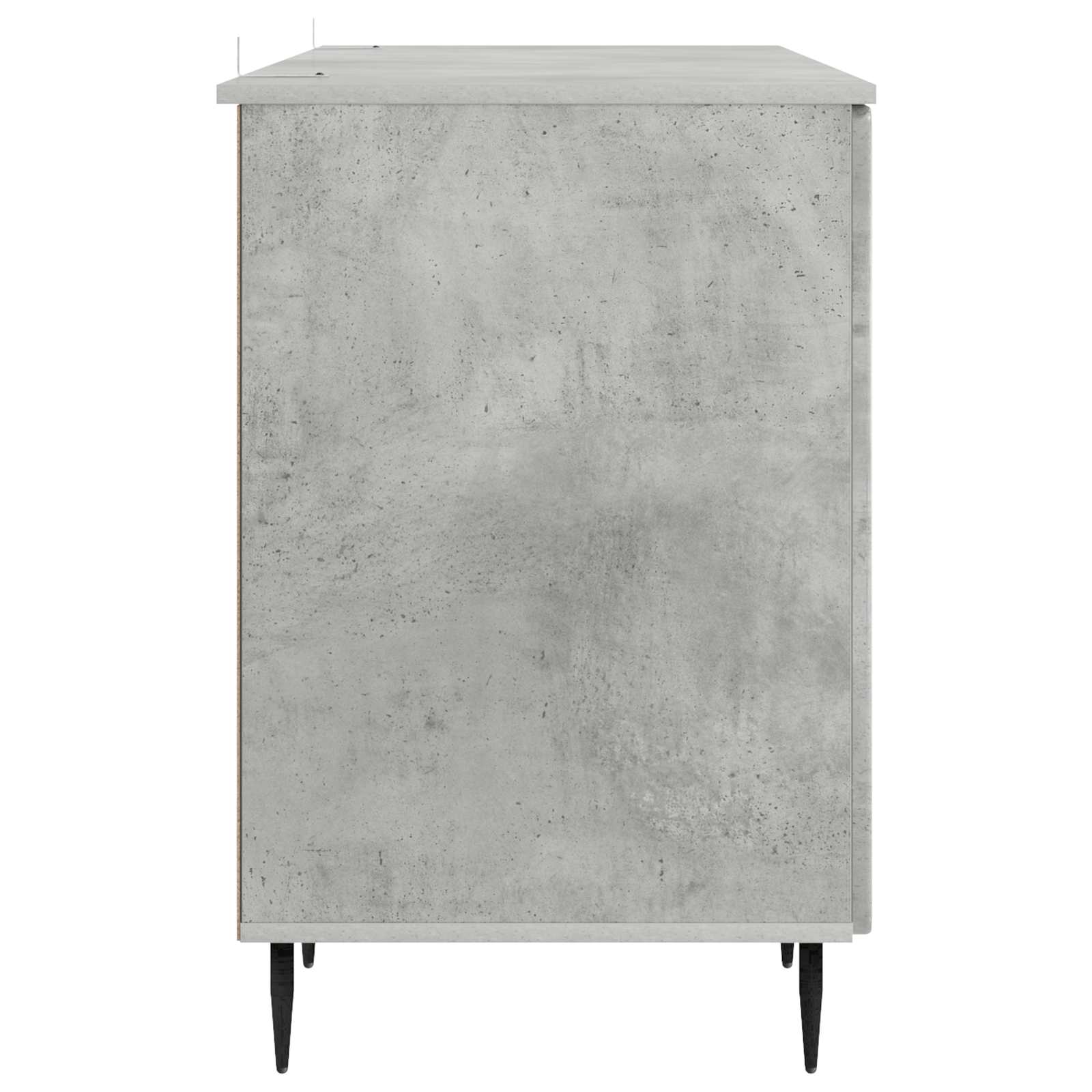 Scrivania con lo scaffale Grigio Cemento 142,5 x 50 x 75 cm