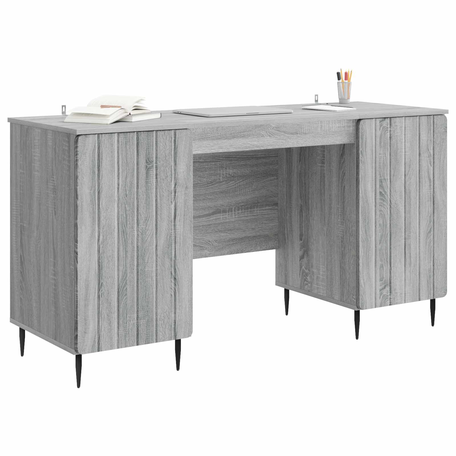Scrivania Grigio Sonoma 142,5 x 50 x 75 cm Legno ingegnerizzato