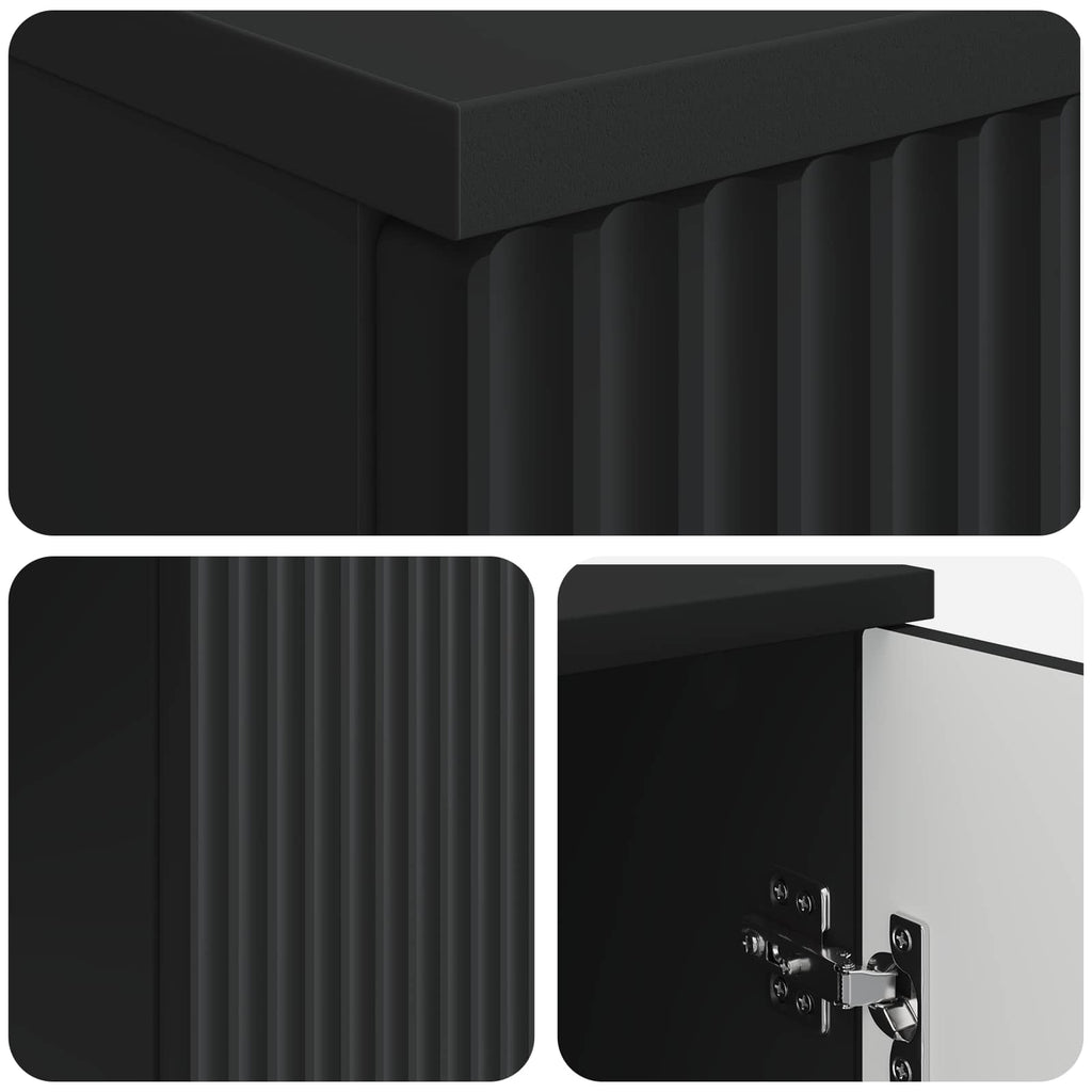 Scrivania Nero 142,5 x 50 x 75 cm Legno ingegnerizzato
