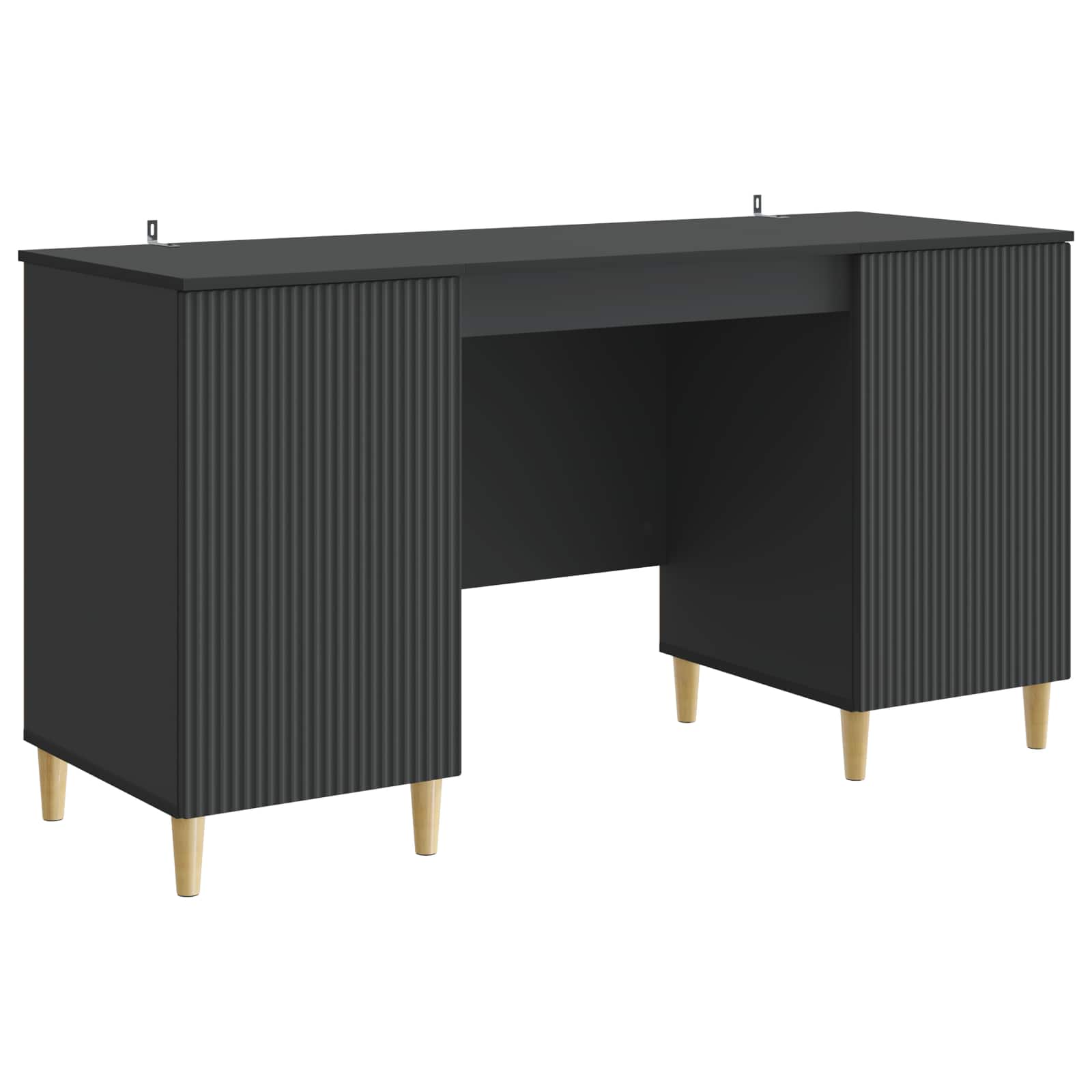 Scrivania Nero 142,5 x 50 x 75 cm Legno ingegnerizzato