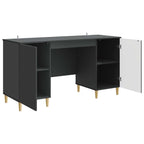 Scrivania Nero 142,5 x 50 x 75 cm Legno ingegnerizzato