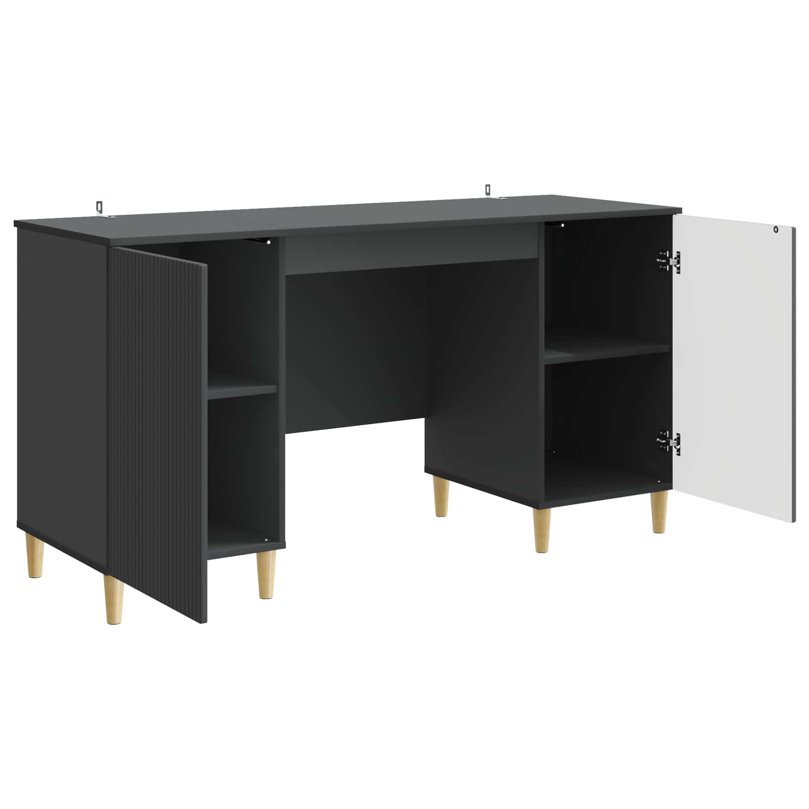 Scrivania Nero 142,5 x 50 x 75 cm Legno ingegnerizzato