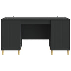 Scrivania Nero 142,5 x 50 x 75 cm Legno ingegnerizzato