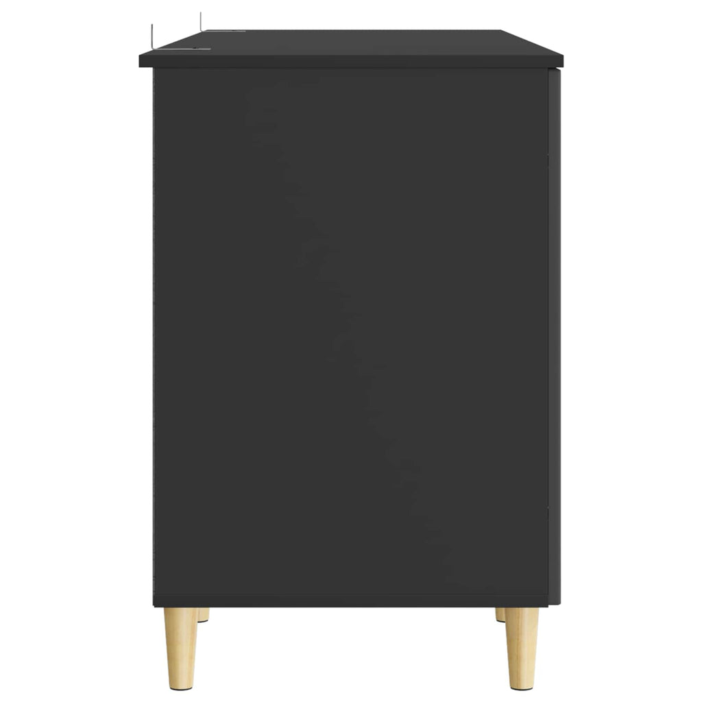 Scrivania Nero 142,5 x 50 x 75 cm Legno ingegnerizzato