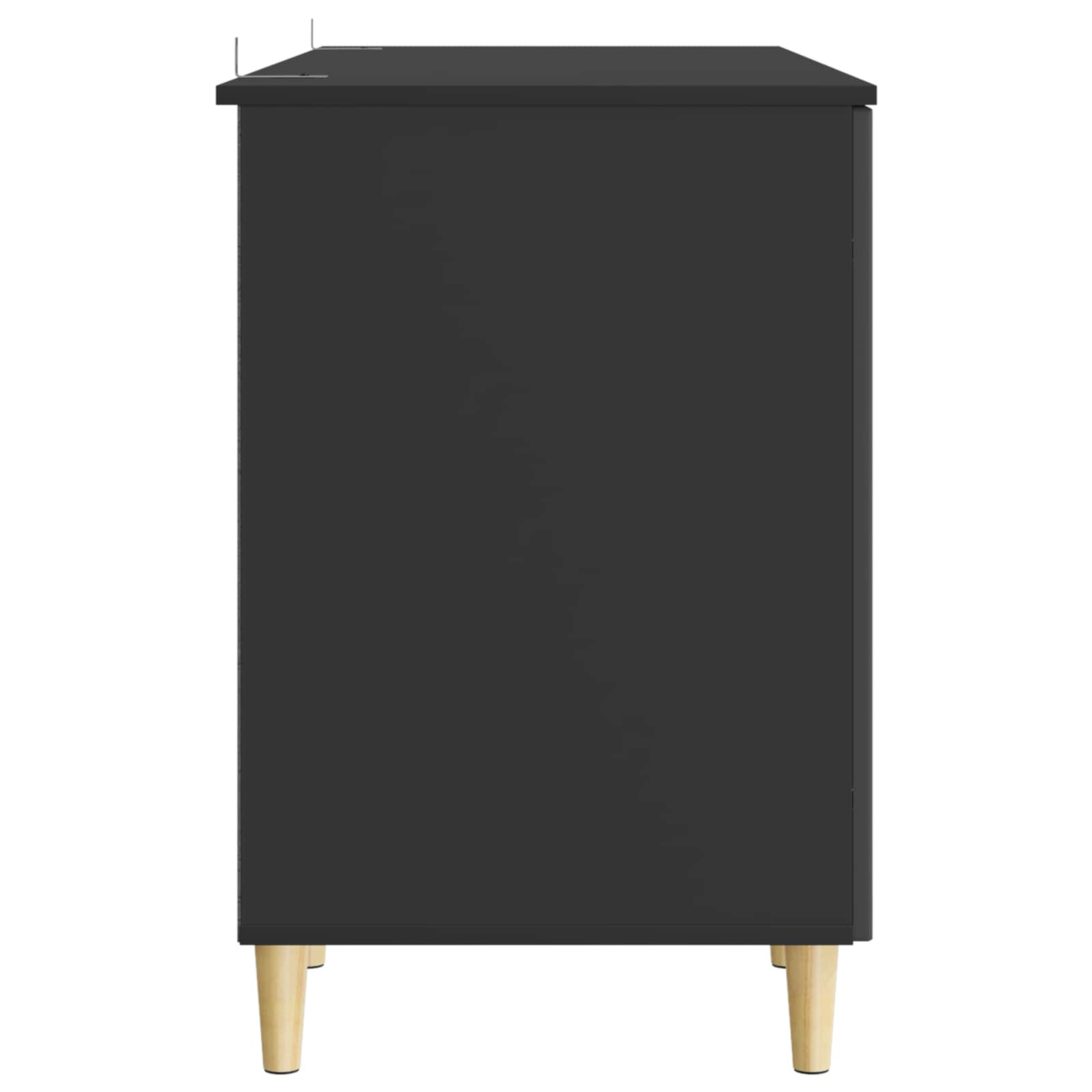 Scrivania Nero 142,5 x 50 x 75 cm Legno ingegnerizzato