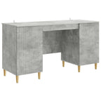 Scrivania con lo scaffale Grigio Cemento 142,5 x 50 x 75 cm