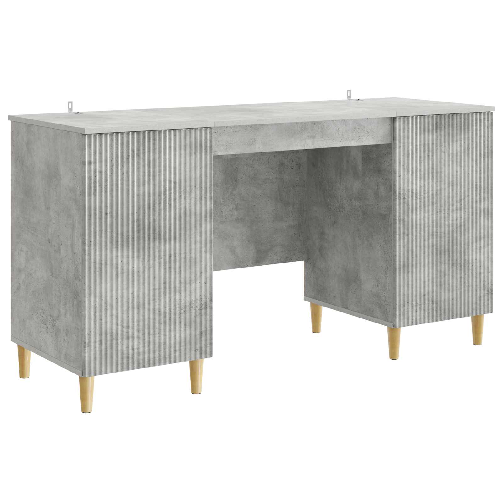 Scrivania con lo scaffale Grigio Cemento 142,5 x 50 x 75 cm