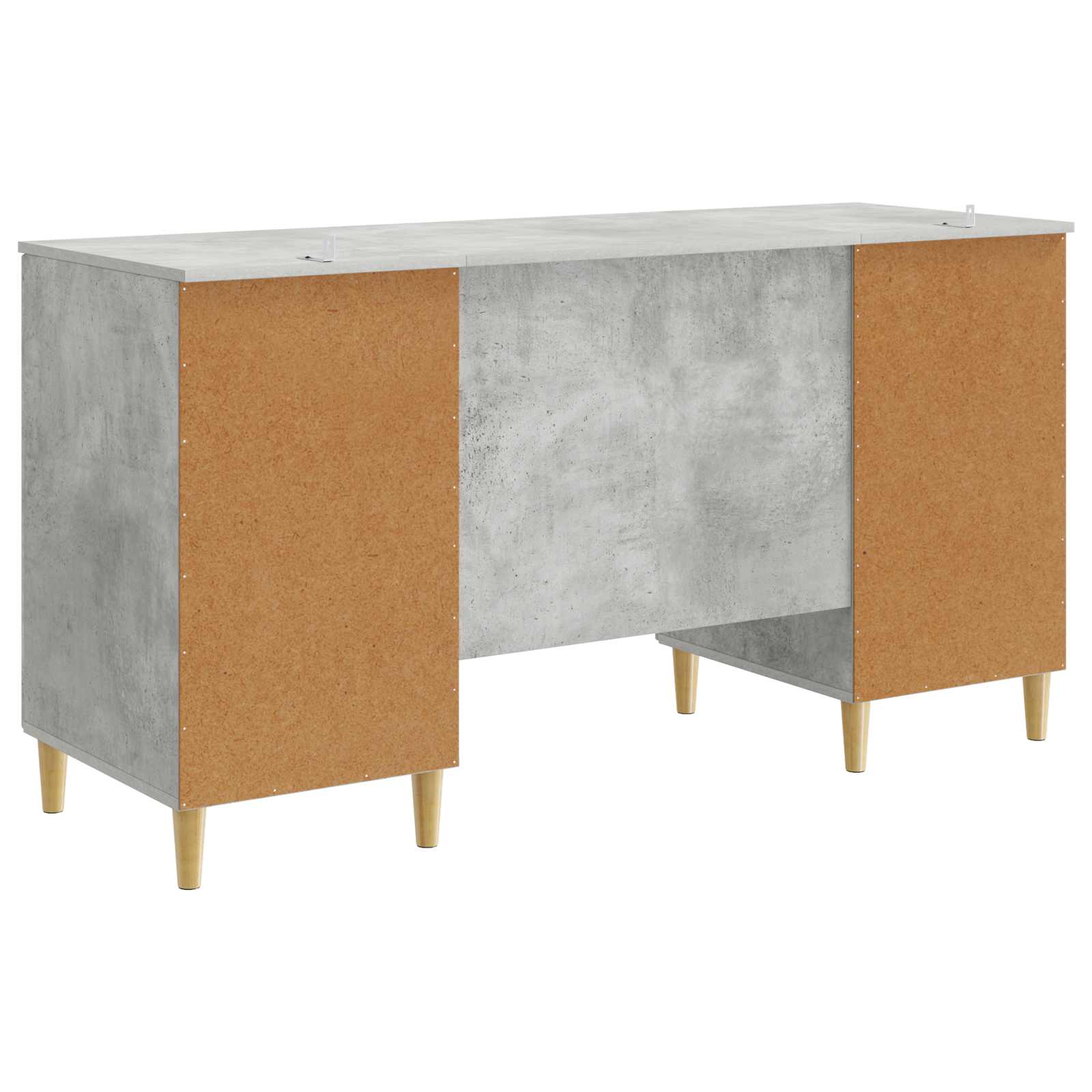 Scrivania con lo scaffale Grigio Cemento 142,5 x 50 x 75 cm