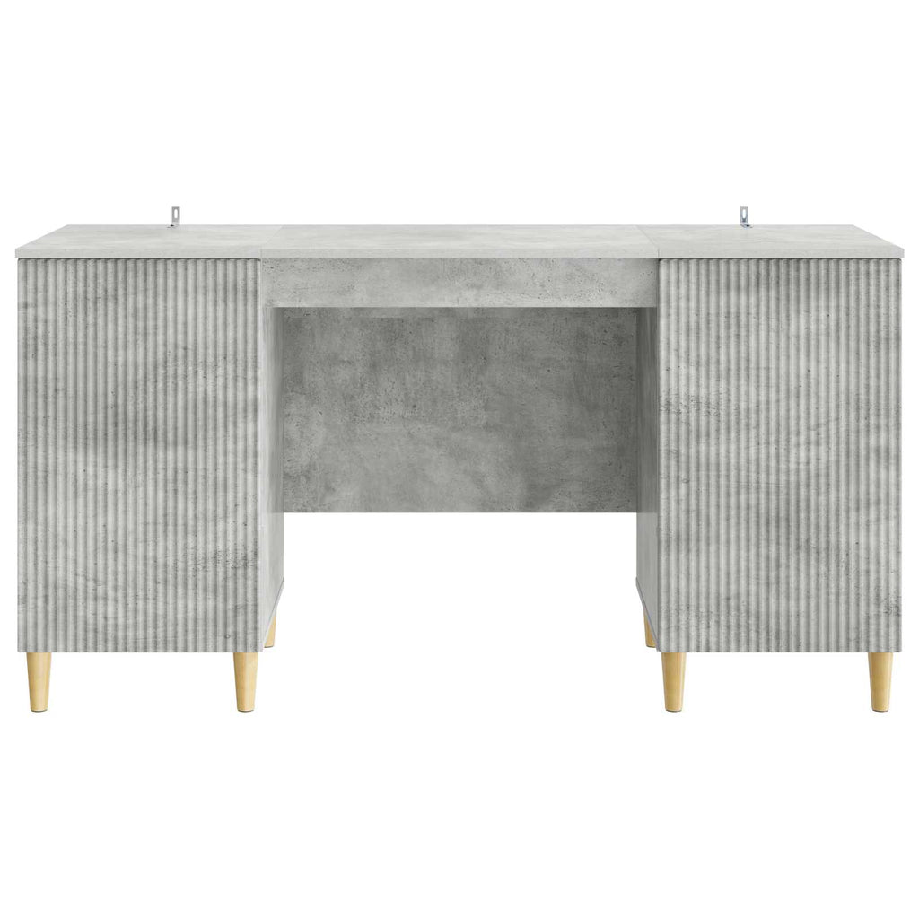 Scrivania con lo scaffale Grigio Cemento 142,5 x 50 x 75 cm
