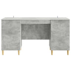 Scrivania con lo scaffale Grigio Cemento 142,5 x 50 x 75 cm